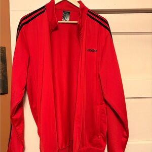 Adidas Men's Vibrant Red Track Jacket